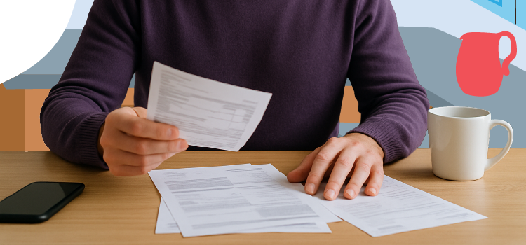 man-looking-at-his-bills-at-a-kitchen-table