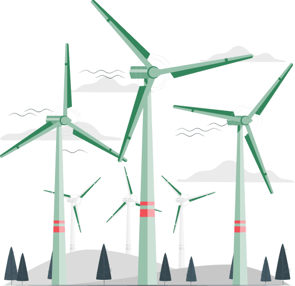 Windmill Illustration Green – 2