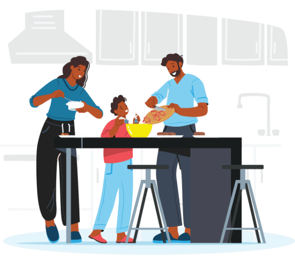 Peace For You. Hope for Others_ family_preparing_dinner