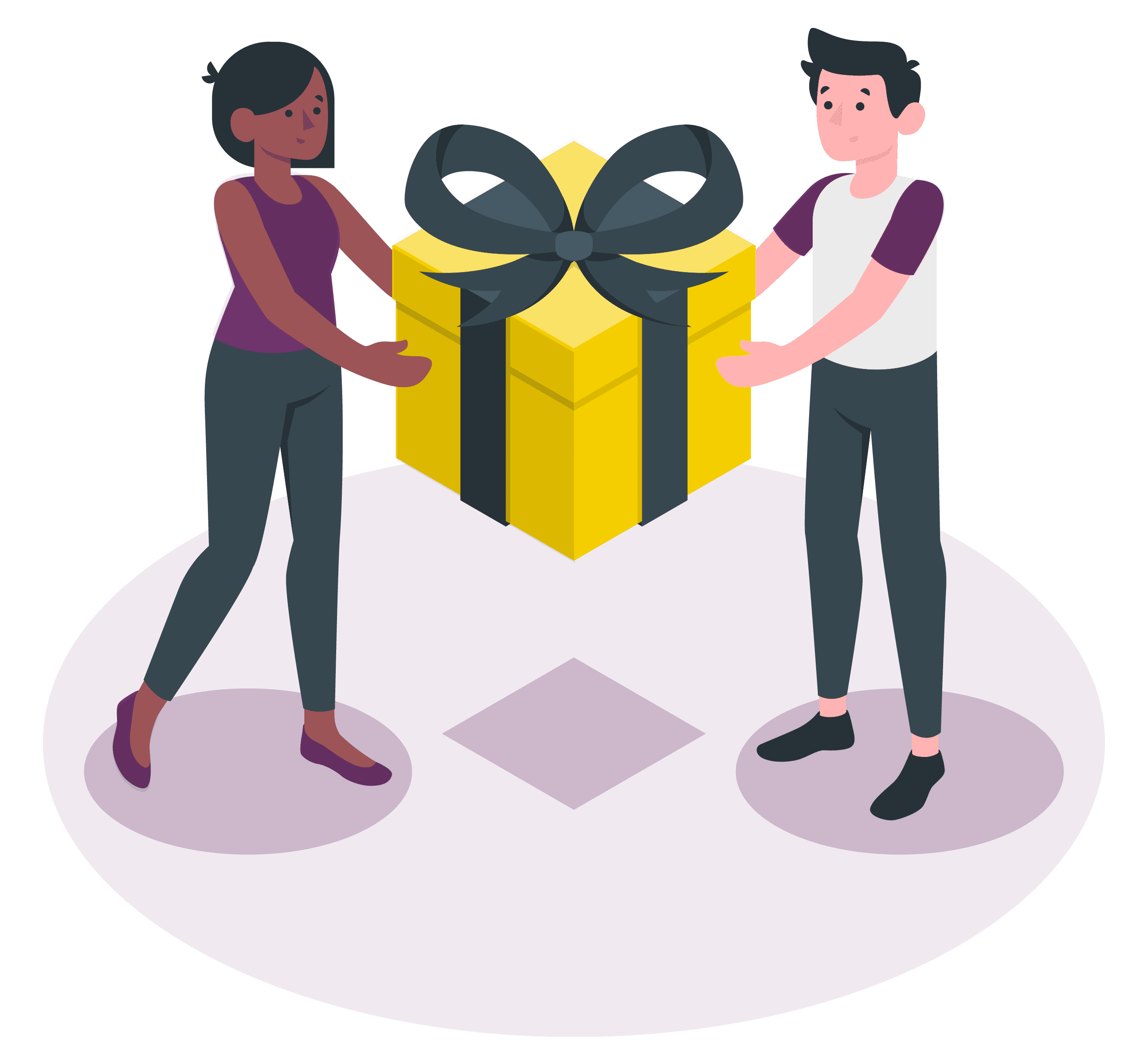 Unlmited Energy Website Images Purple Recolor-03 woman-and-man-holding-a-rewards-box