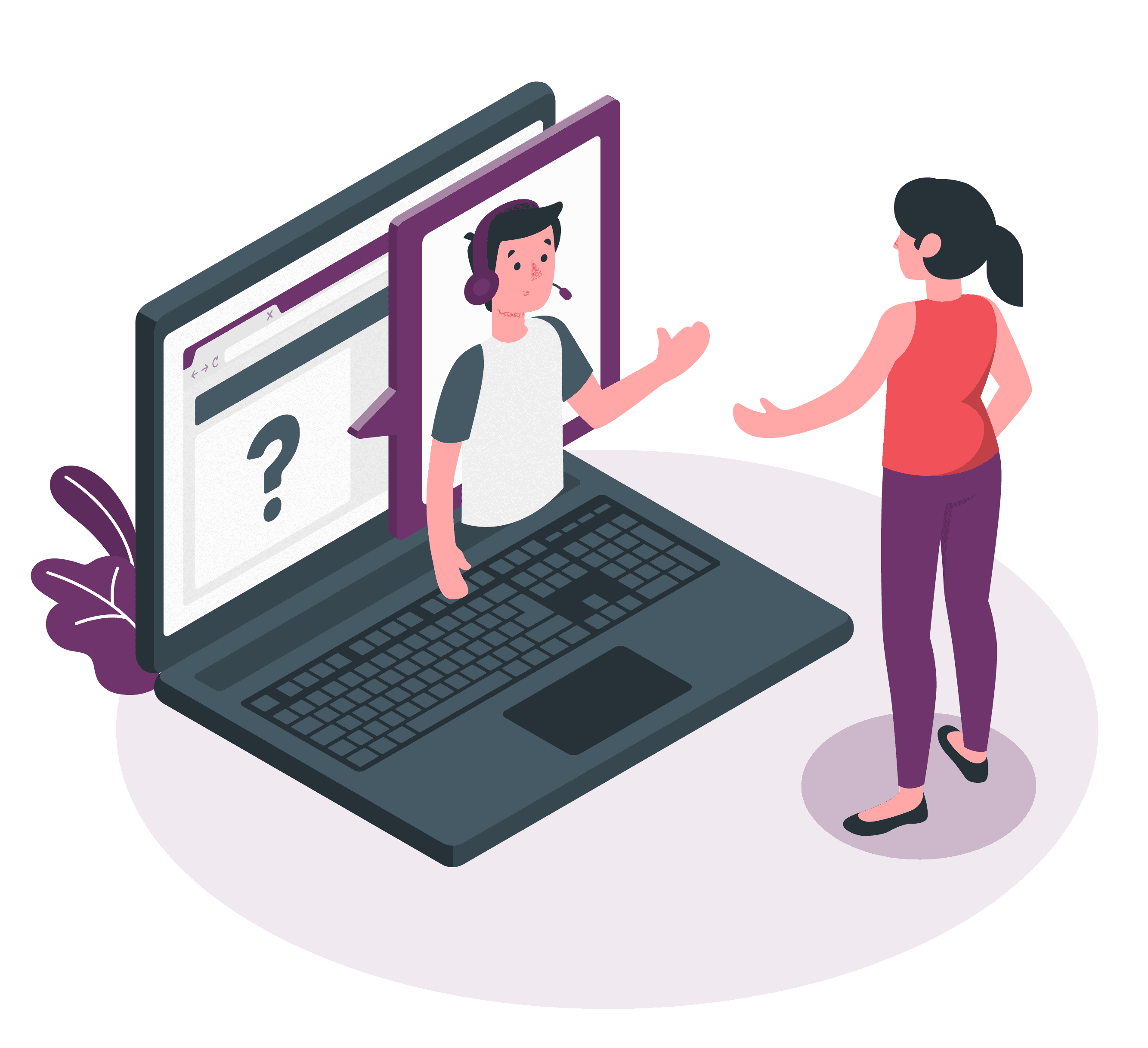 Unlmited Energy Website Images Purple Recolor-04 woman-chatting-with-online-support