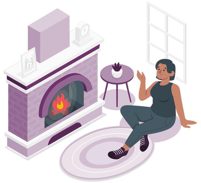 woman-by-fireplace-UE Woman-relaxing-by-fireplace