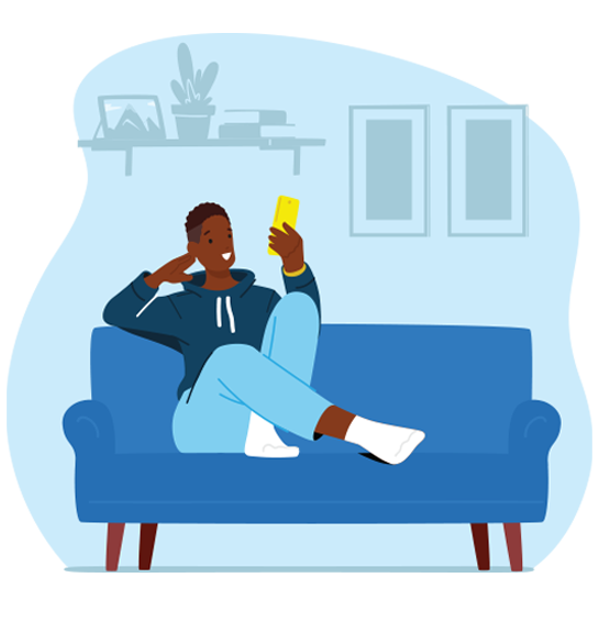 Power to choose 2 man on phone in home